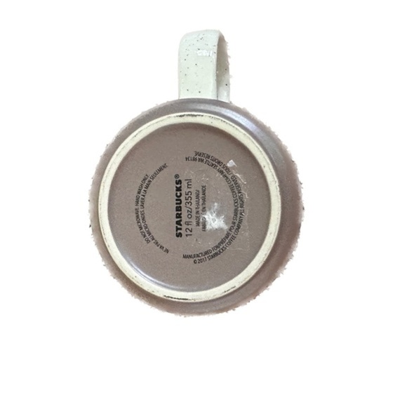 Starbucks Speckled Coffee Mug in Cream and Beige with Rose‎ Gold Heart, 12 fl oz - Picture 3 of 3